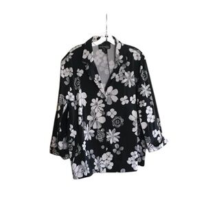 Black and white womens vintage lightweight jacket